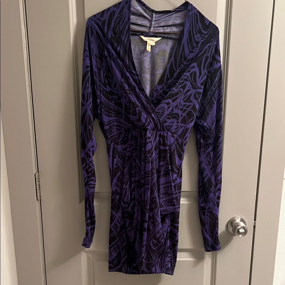 Purple Patterned Women's Dress